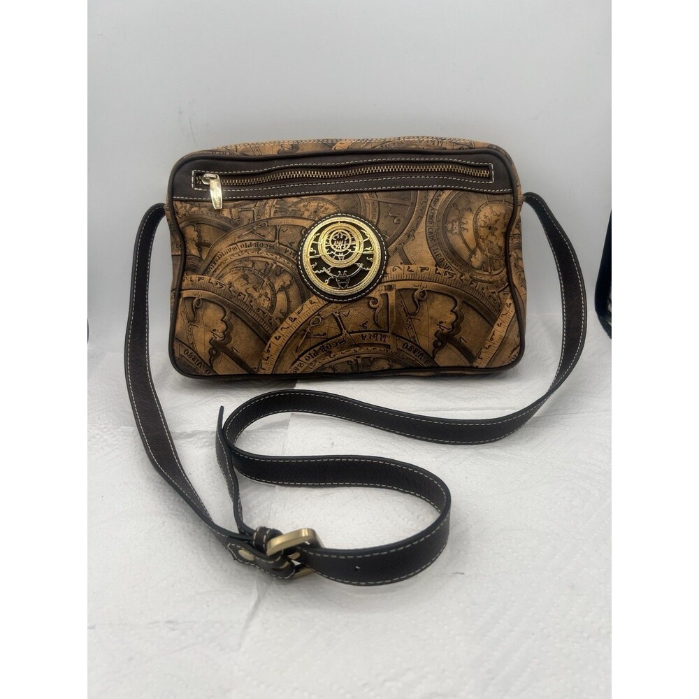 Astronomica Italy Celestial Map Zodiac Leather Shoulder Bag Astrology Purse
